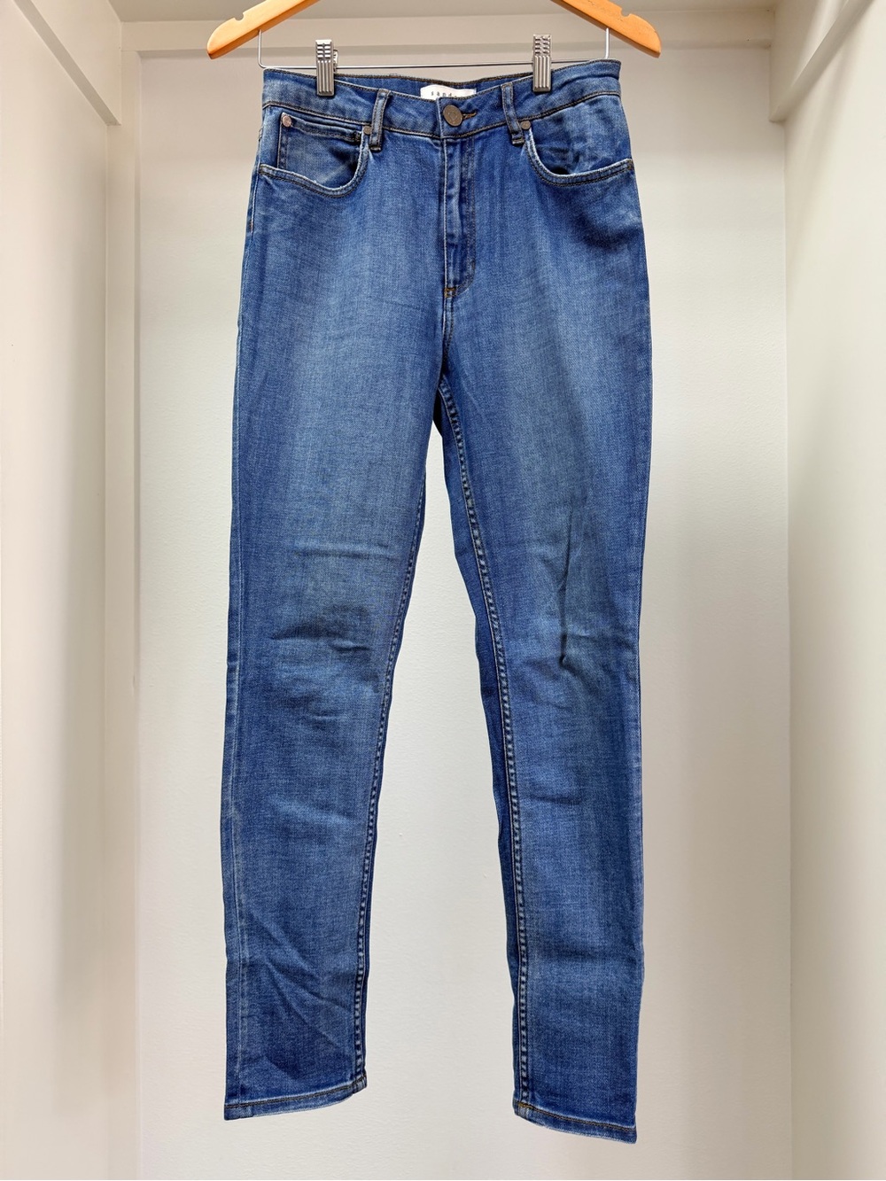 Sandro Paris Classic Medium Blue Wash Skinny Jeans 38